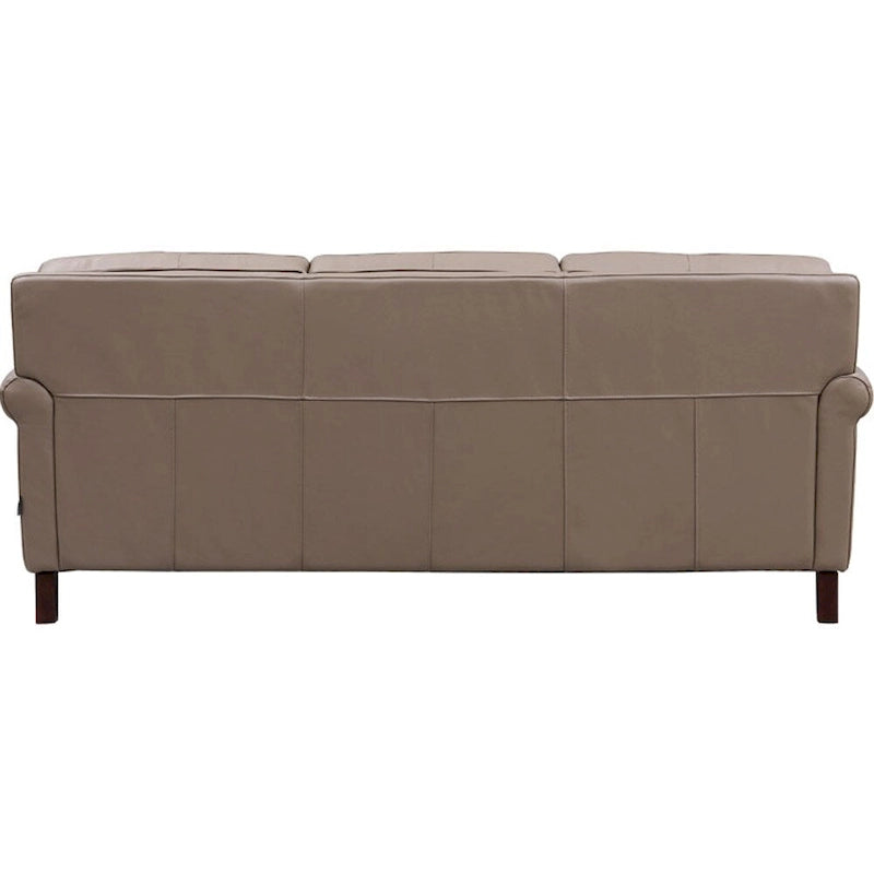 Divano e poltrona in pelle pieno fiore, cuscini con molle insacchettate, imbottitura in piuma, struttura in legno essiccato in forno, 213 cm larghezza