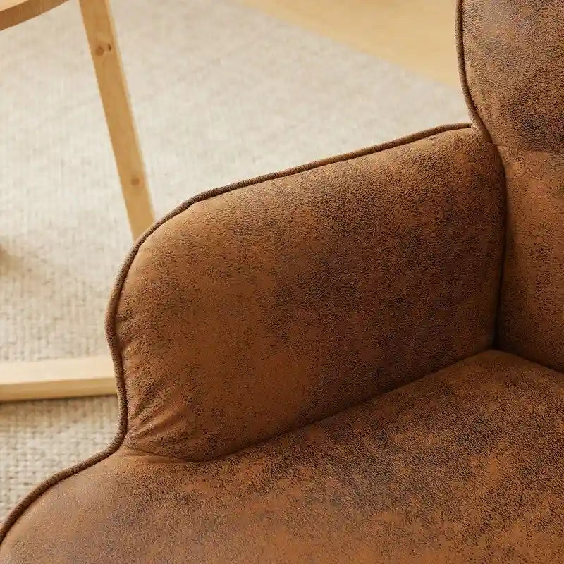 Sedia a dondolo per la cameretta, dondolo scorrevole imbottito con schienale alto