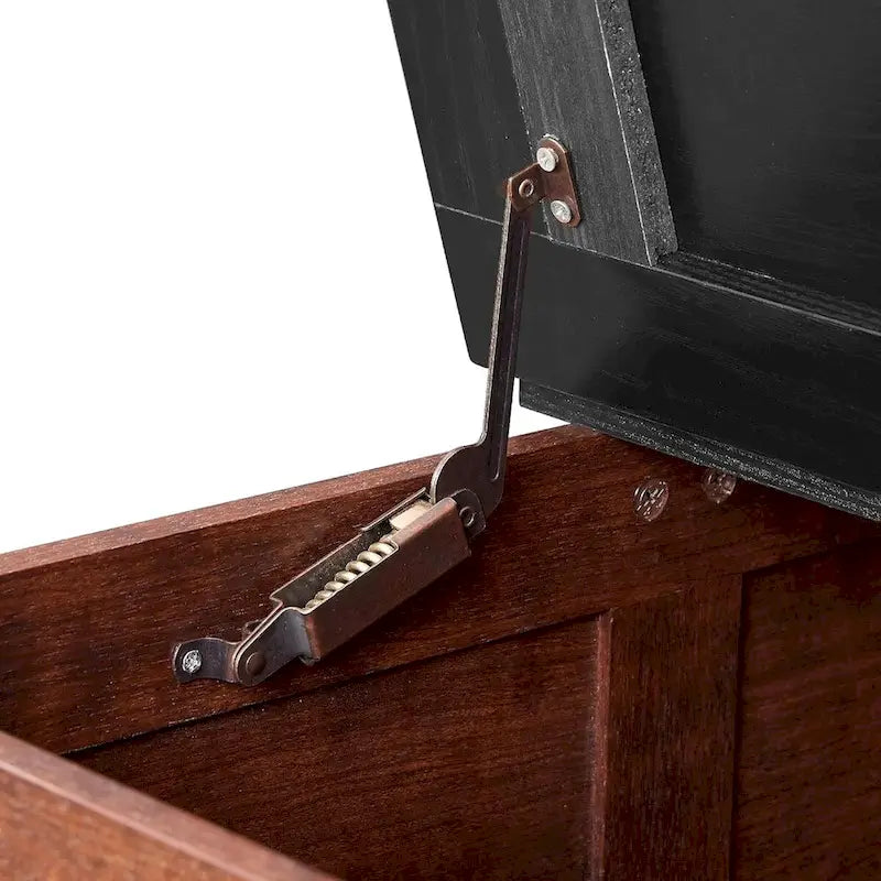 Tavolino da caffè sollevabile da cascina, tavolino quadrato in legno con vano contenitore nascosto, mobile da salotto
