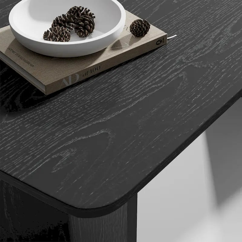 Tavolo da Pranzo Moderno 170 cm, Piano in Rovere, Base a Doppio Piedistallo, 6 Posti, Stile Contemporaneo