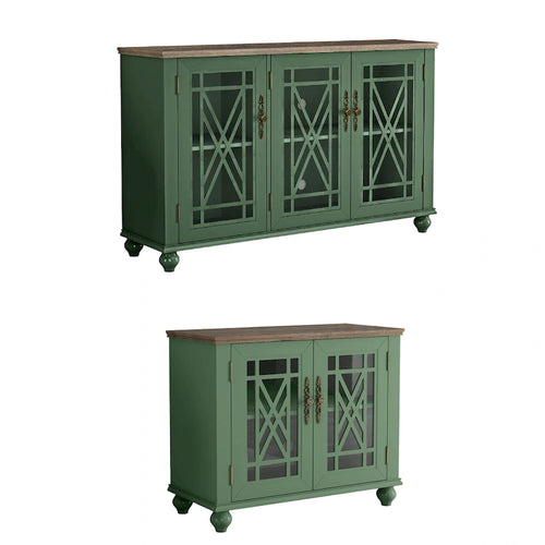 Set buffet credenza contenitore floreale da 2 pezzi - Larghezza 55 e 38 pollici