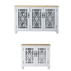 Set buffet credenza contenitore floreale da 2 pezzi - Larghezza 55 e 38 pollici