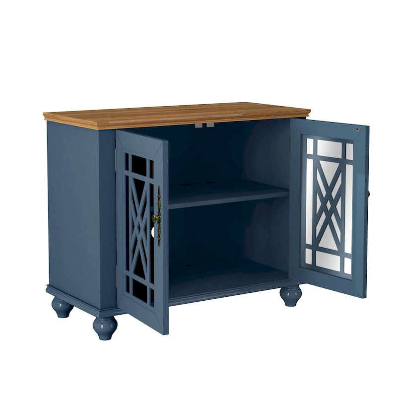 Set buffet credenza contenitore floreale da 2 pezzi - Larghezza 55 e 38 pollici