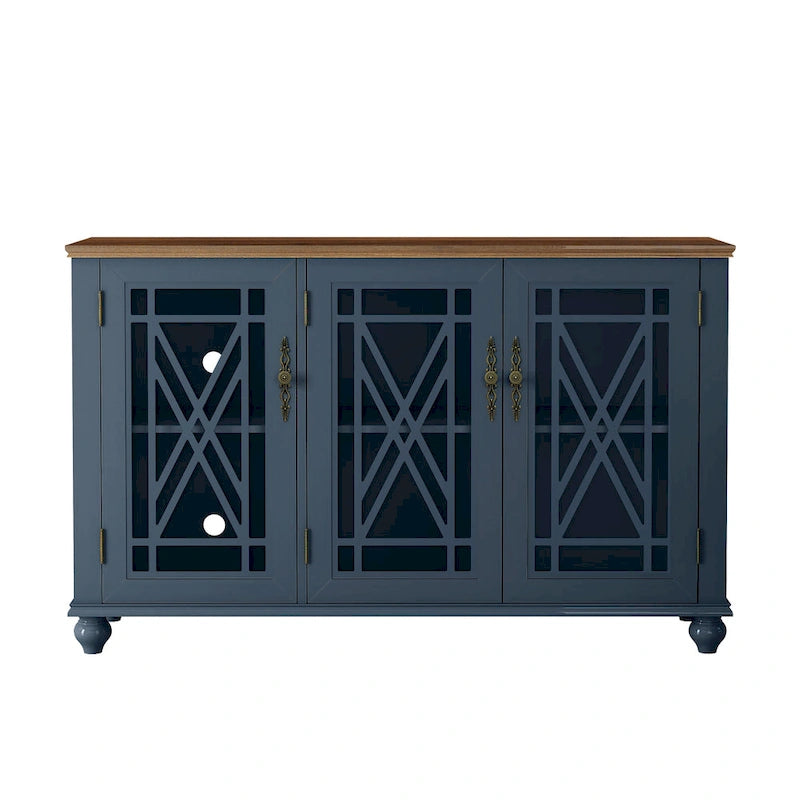 Set buffet credenza contenitore floreale da 2 pezzi - Larghezza 55 e 38 pollici