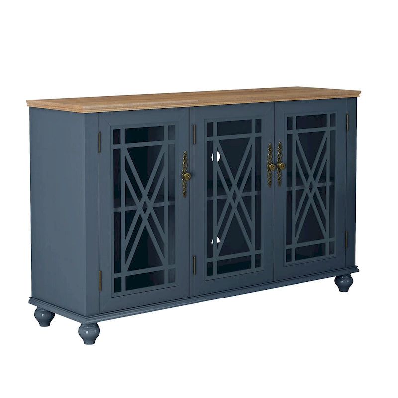 Set buffet credenza contenitore floreale da 2 pezzi - Larghezza 55 e 38 pollici
