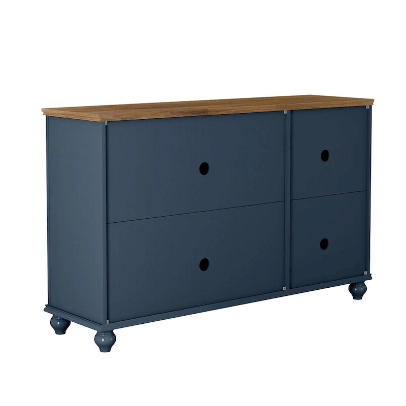 Set buffet credenza contenitore floreale da 2 pezzi - Larghezza 55 e 38 pollici