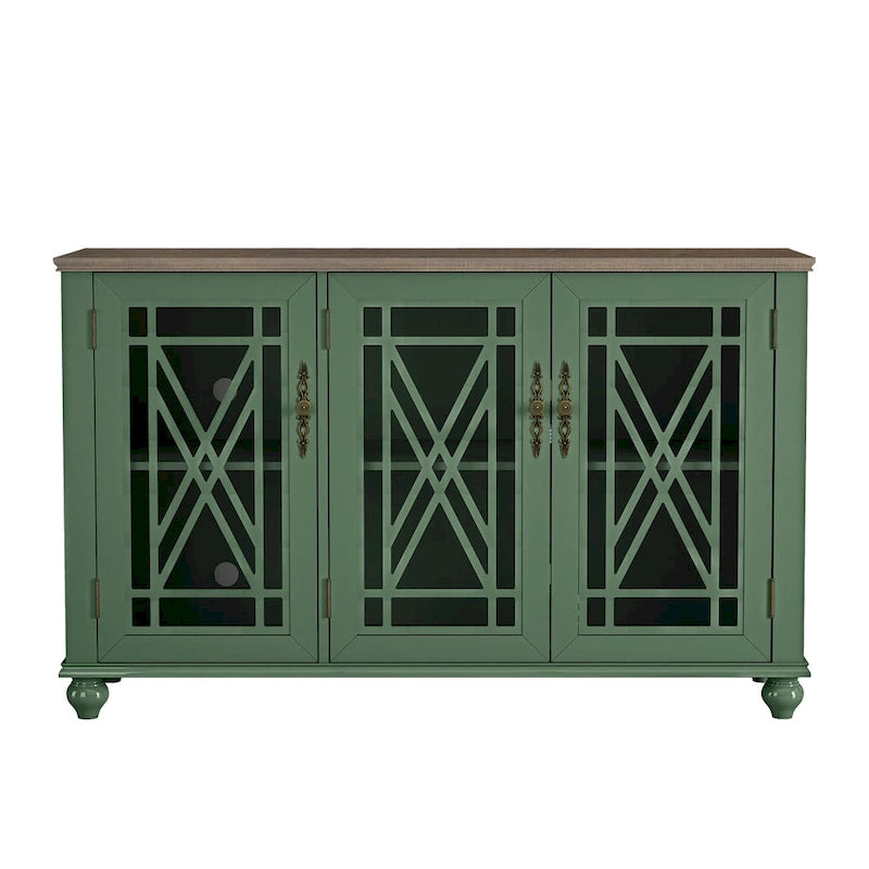 Set buffet credenza contenitore floreale da 2 pezzi - Larghezza 55 e 38 pollici