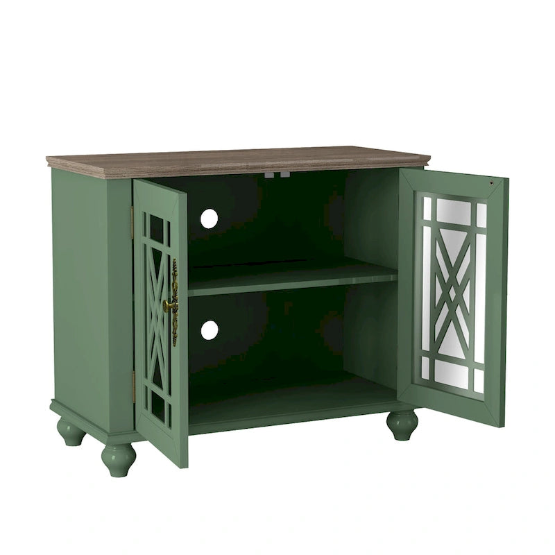 Set buffet credenza contenitore floreale da 2 pezzi - Larghezza 55 e 38 pollici