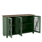 Set buffet credenza contenitore floreale da 2 pezzi - Larghezza 55 e 38 pollici