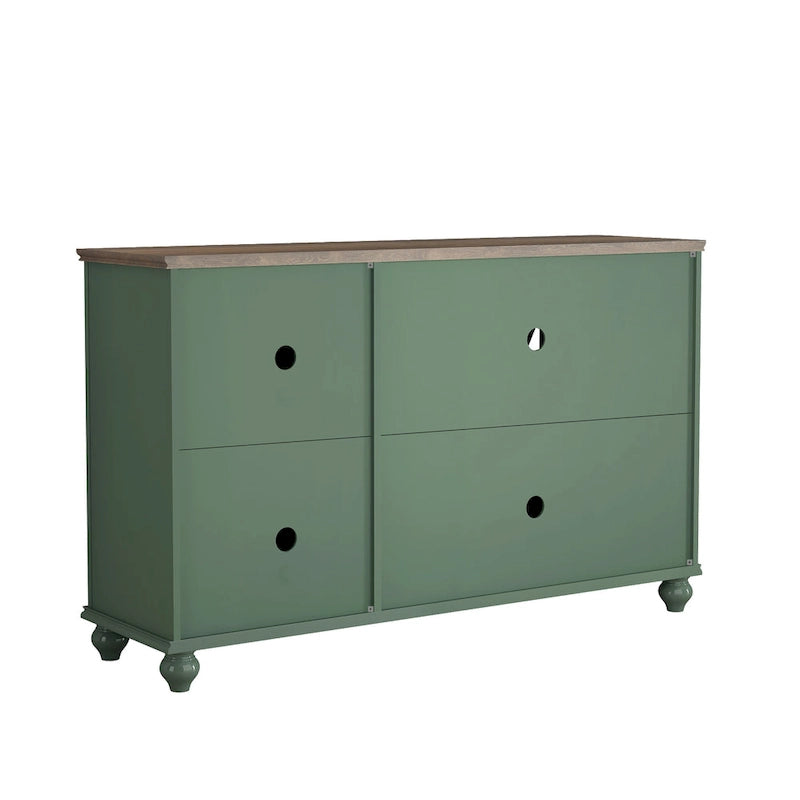 Set buffet credenza contenitore floreale da 2 pezzi - Larghezza 55 e 38 pollici