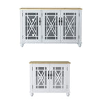 Set buffet credenza contenitore floreale da 2 pezzi - Larghezza 55 e 38 pollici