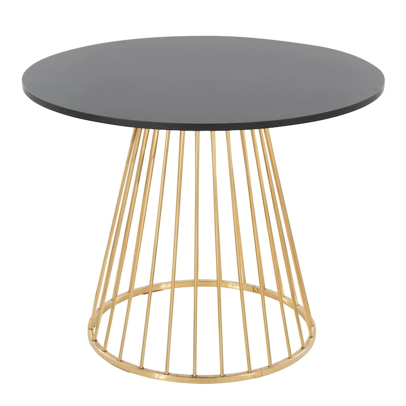 Tavolo da pranzo rotondo con base a piedistallo, stile Mid-Century Modern, 4 posti a sedere