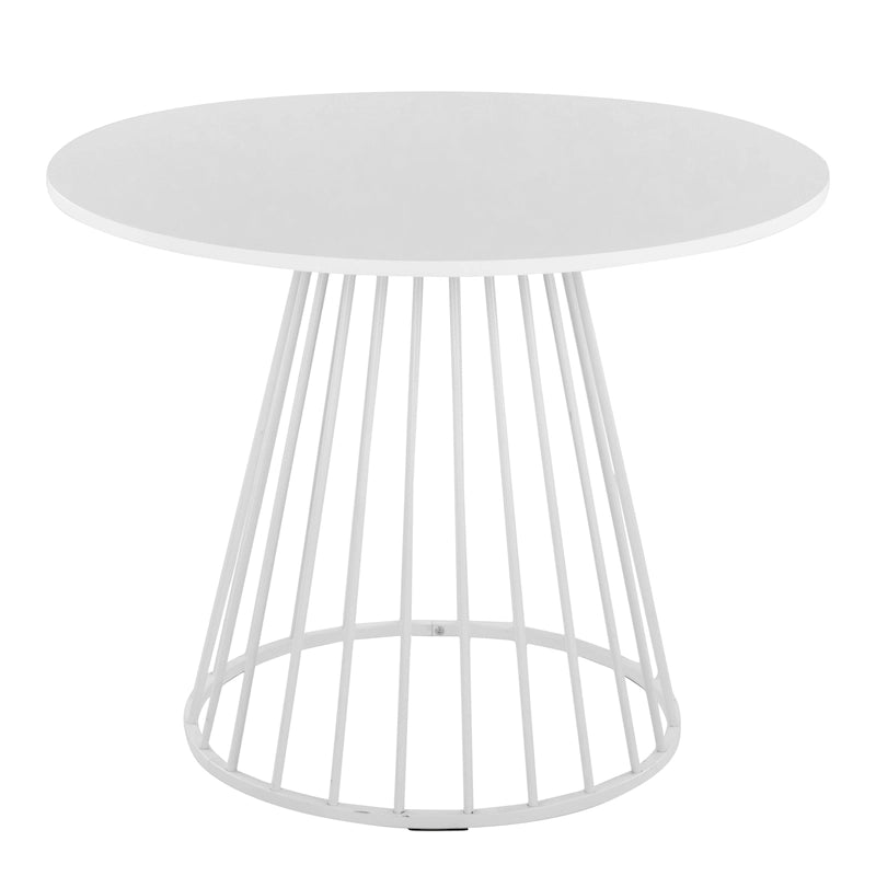 Tavolo da pranzo rotondo con base a piedistallo, stile Mid-Century Modern, 4 posti a sedere