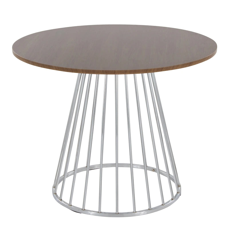 Tavolo da pranzo rotondo con base a piedistallo, stile Mid-Century Modern, 4 posti a sedere