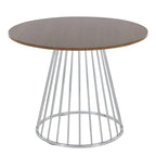 Tavolo da pranzo rotondo con base a piedistallo, stile Mid-Century Modern, 4 posti a sedere