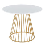 Tavolo da pranzo rotondo con base a piedistallo, stile Mid-Century Modern, 4 posti a sedere