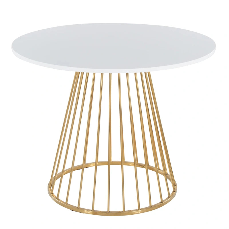 Tavolo da pranzo rotondo con base a piedistallo, stile Mid-Century Modern, 4 posti a sedere