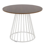Tavolo da pranzo rotondo con base a piedistallo, stile Mid-Century Modern, 4 posti a sedere