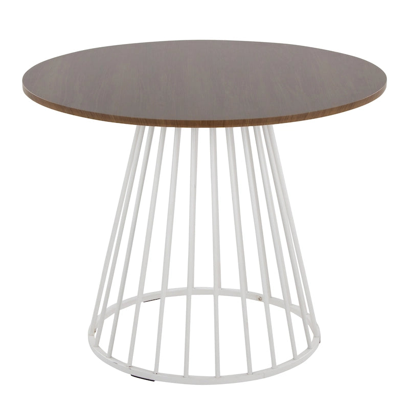 Tavolo da pranzo rotondo con base a piedistallo, stile Mid-Century Modern, 4 posti a sedere