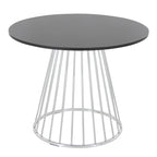 Tavolo da pranzo rotondo con base a piedistallo, stile Mid-Century Modern, 4 posti a sedere