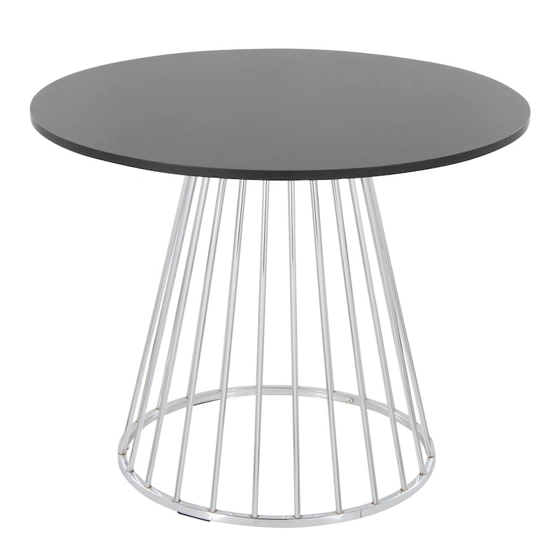 Tavolo da pranzo rotondo con base a piedistallo, stile Mid-Century Modern, 4 posti a sedere