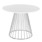 Tavolo da pranzo rotondo con base a piedistallo, stile Mid-Century Modern, 4 posti a sedere