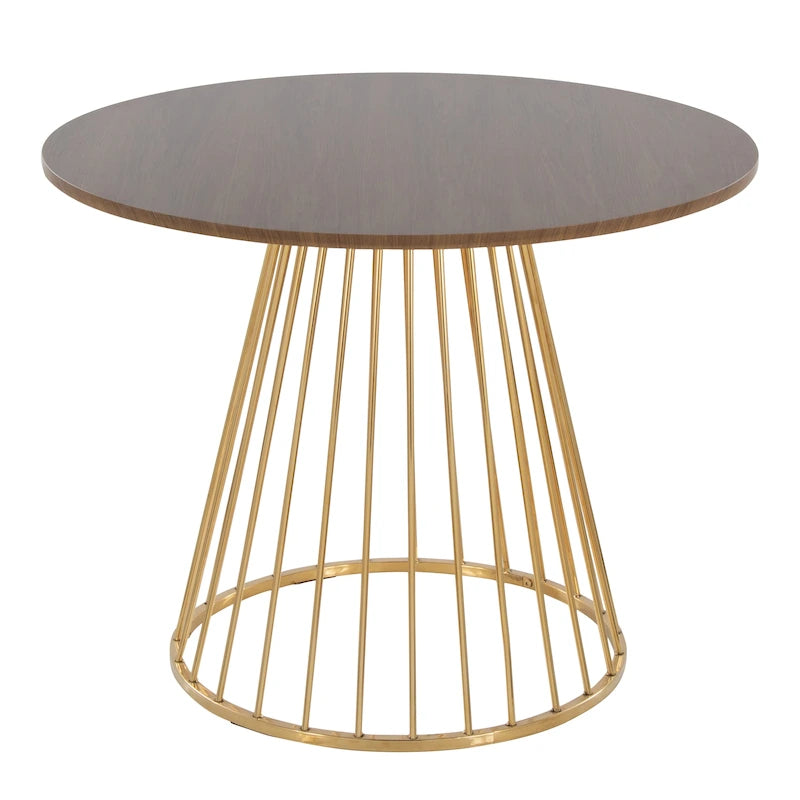 Tavolo da pranzo rotondo con base a piedistallo, stile Mid-Century Modern, 4 posti a sedere
