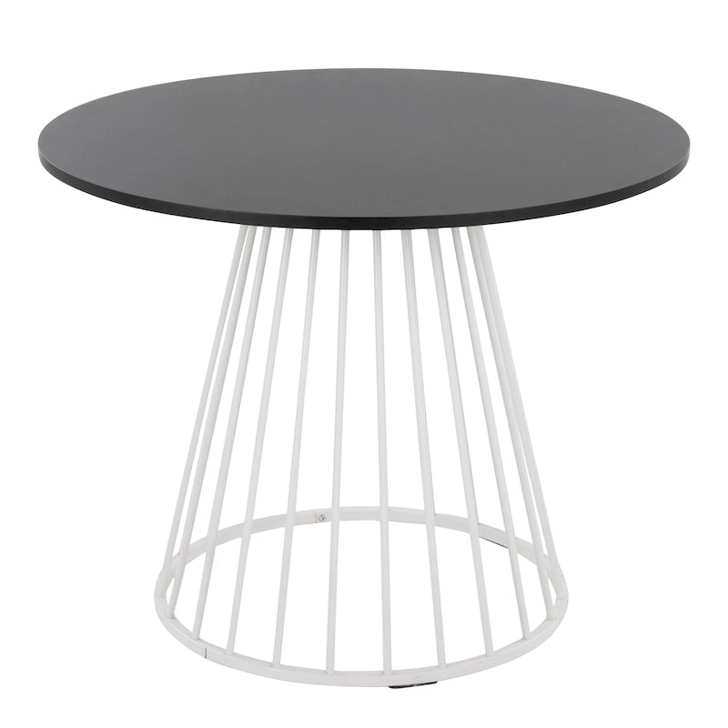 Tavolo da pranzo rotondo con base a piedistallo, stile Mid-Century Modern, 4 posti a sedere