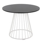 Tavolo da pranzo rotondo con base a piedistallo, stile Mid-Century Modern, 4 posti a sedere