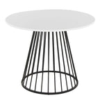 Tavolo da pranzo rotondo con base a piedistallo, stile Mid-Century Modern, 4 posti a sedere