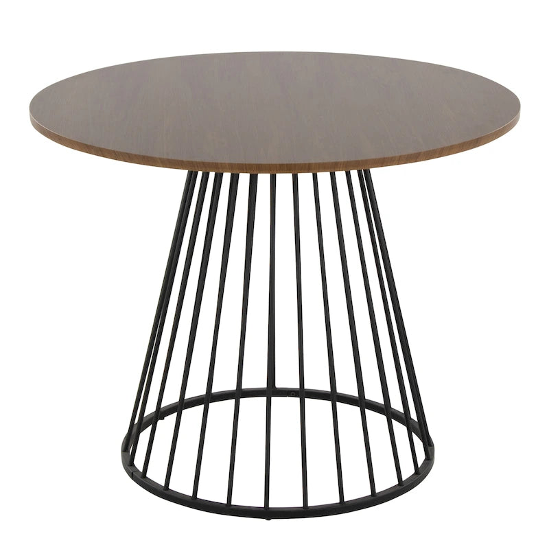 Tavolo da pranzo rotondo con base a piedistallo, stile Mid-Century Modern, 4 posti a sedere