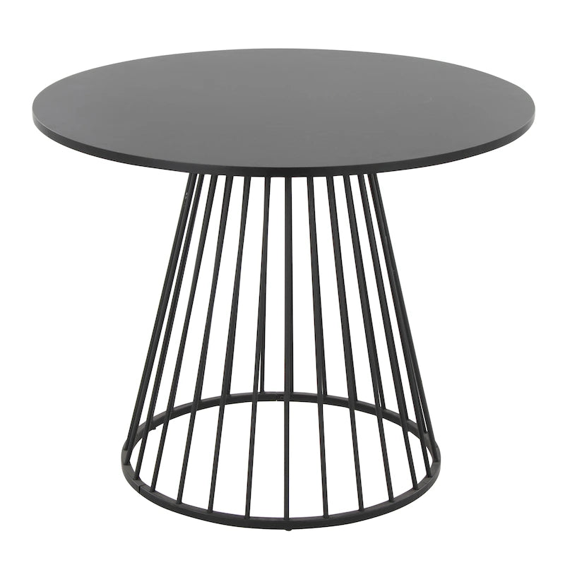 Tavolo da pranzo rotondo con base a piedistallo, stile Mid-Century Modern, 4 posti a sedere