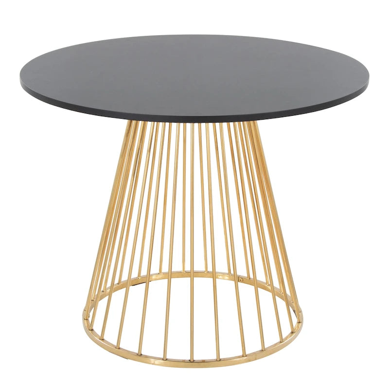 Tavolo da pranzo rotondo con base a piedistallo, stile Mid-Century Modern, 4 posti a sedere