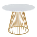 Tavolo da pranzo rotondo con base a piedistallo, stile Mid-Century Modern, 4 posti a sedere