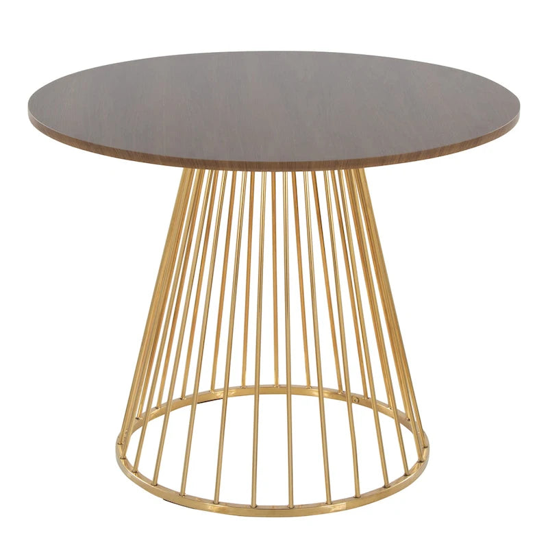 Tavolo da pranzo rotondo con base a piedistallo, stile Mid-Century Modern, 4 posti a sedere