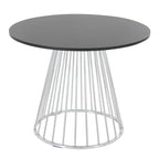 Tavolo da pranzo rotondo con base a piedistallo, stile Mid-Century Modern, 4 posti a sedere