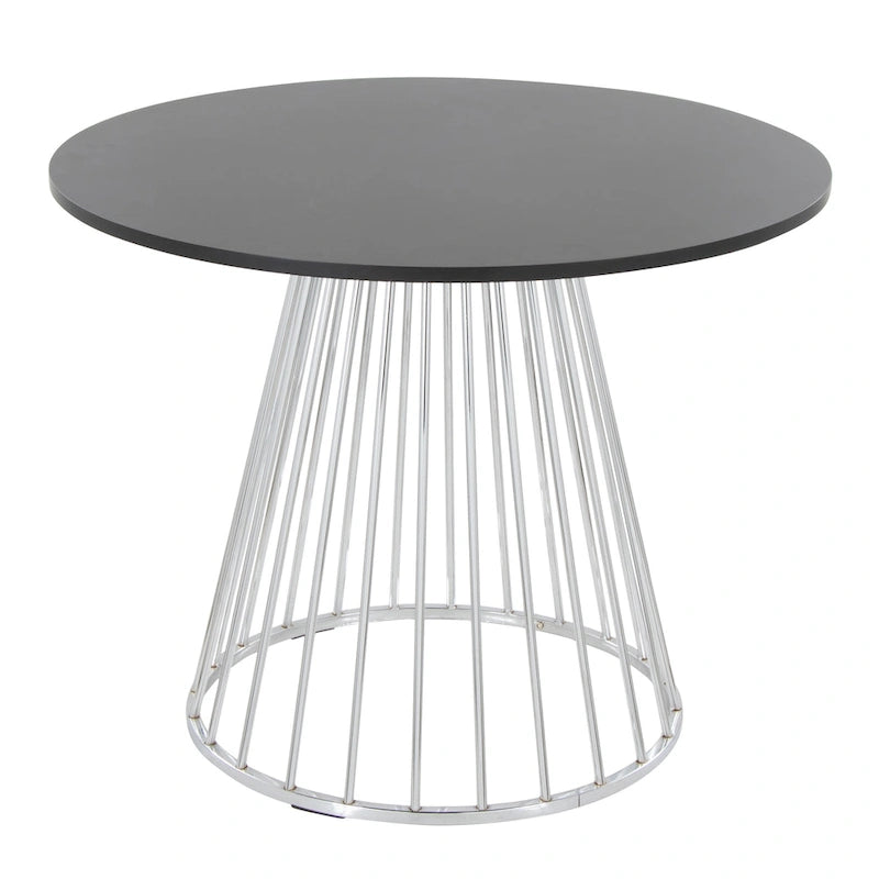 Tavolo da pranzo rotondo con base a piedistallo, stile Mid-Century Modern, 4 posti a sedere