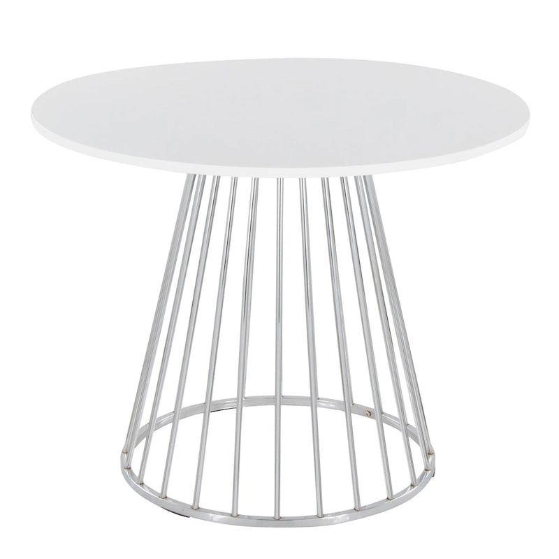 Tavolo da pranzo rotondo con base a piedistallo, stile Mid-Century Modern, 4 posti a sedere