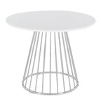 Tavolo da pranzo rotondo con base a piedistallo, stile Mid-Century Modern, 4 posti a sedere