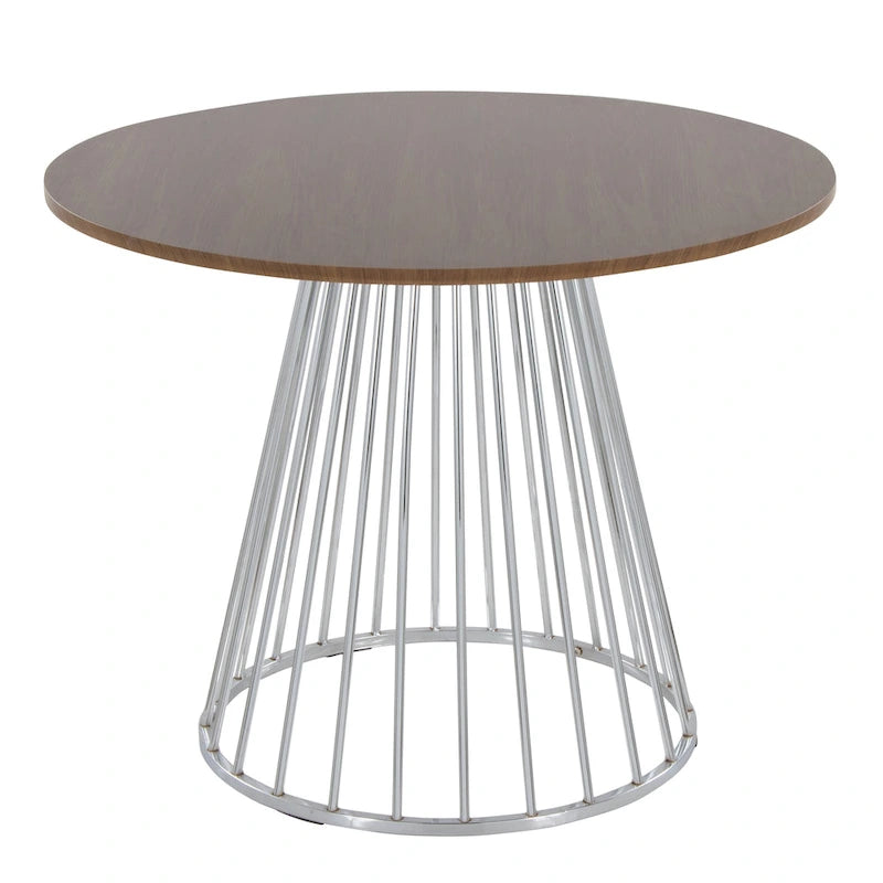 Tavolo da pranzo rotondo con base a piedistallo, stile Mid-Century Modern, 4 posti a sedere