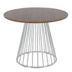 Tavolo da pranzo rotondo con base a piedistallo, stile Mid-Century Modern, 4 posti a sedere