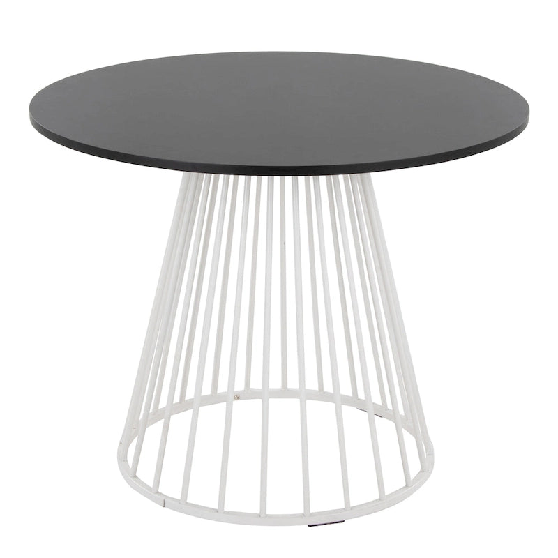 Tavolo da pranzo rotondo con base a piedistallo, stile Mid-Century Modern, 4 posti a sedere
