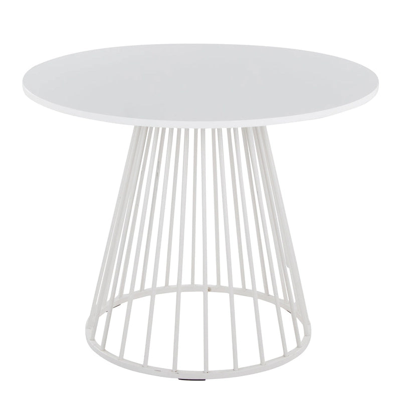 Tavolo da pranzo rotondo con base a piedistallo, stile Mid-Century Modern, 4 posti a sedere