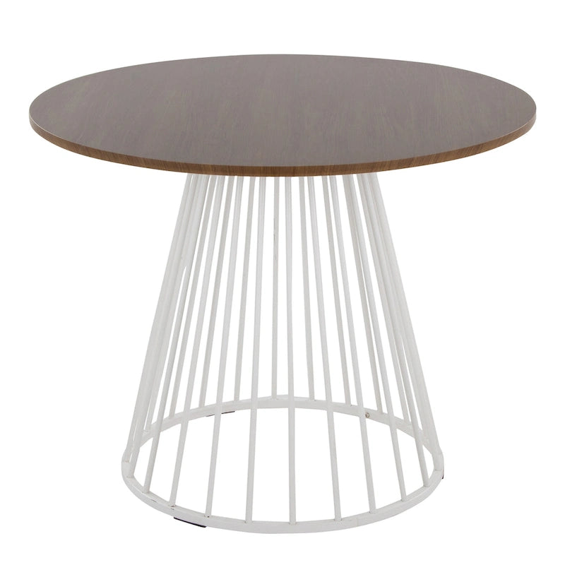 Tavolo da pranzo rotondo con base a piedistallo, stile Mid-Century Modern, 4 posti a sedere