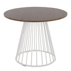 Tavolo da pranzo rotondo con base a piedistallo, stile Mid-Century Modern, 4 posti a sedere
