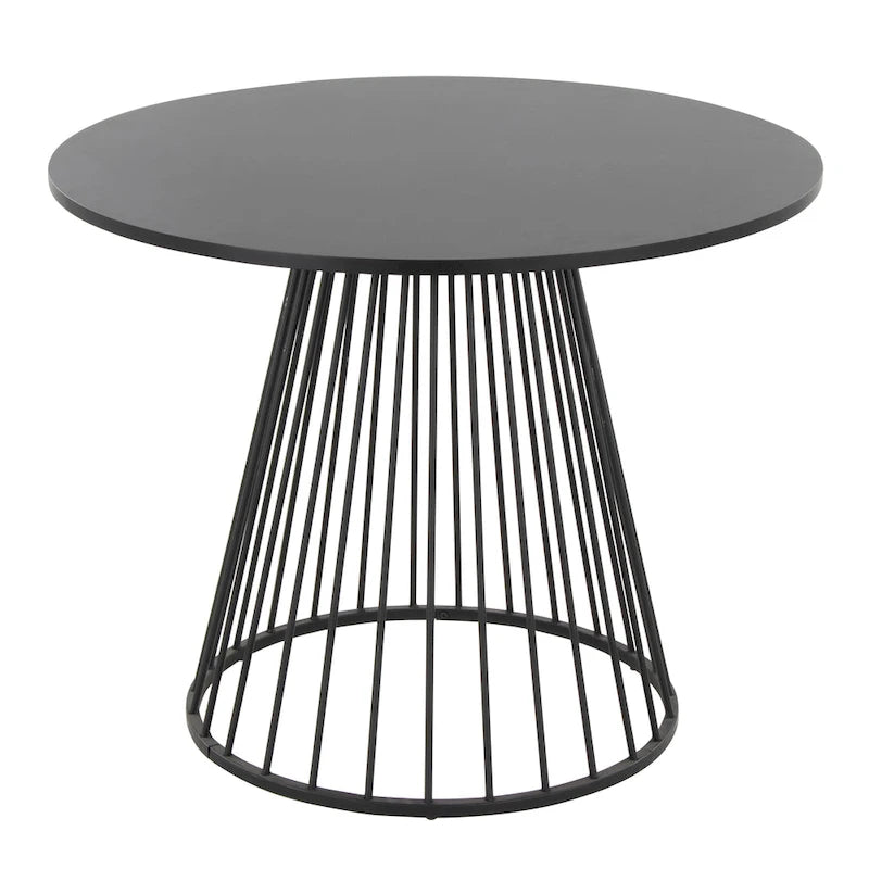 Tavolo da pranzo rotondo con base a piedistallo, stile Mid-Century Modern, 4 posti a sedere