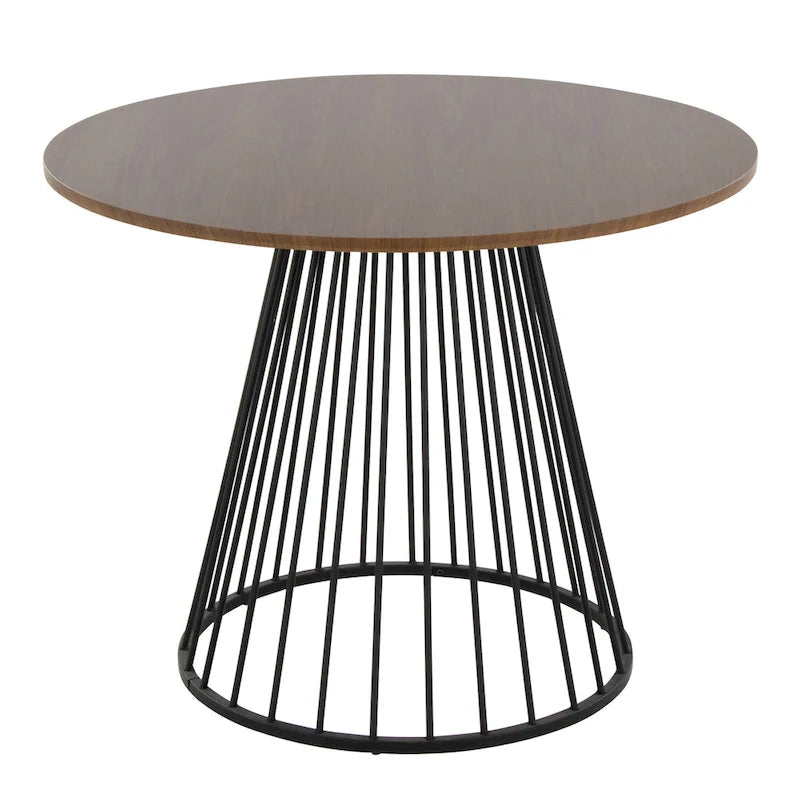 Tavolo da pranzo rotondo con base a piedistallo, stile Mid-Century Modern, 4 posti a sedere