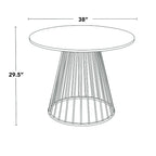 Tavolo da pranzo rotondo con base a piedistallo, stile Mid-Century Modern, 4 posti a sedere