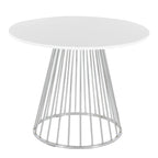 Tavolo da pranzo rotondo con base a piedistallo, stile Mid-Century Modern, 4 posti a sedere