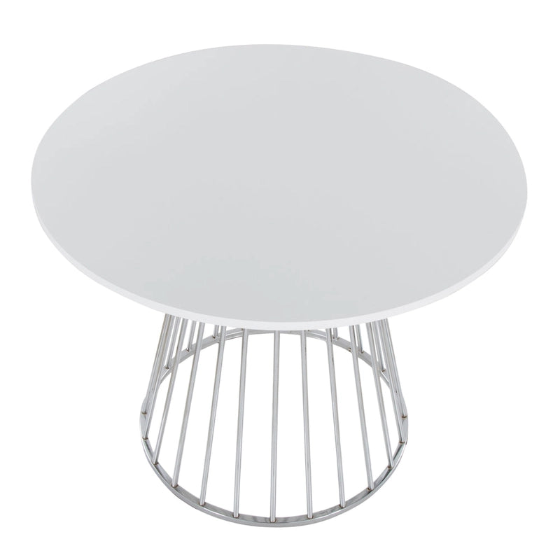 Tavolo da pranzo rotondo con base a piedistallo, stile Mid-Century Modern, 4 posti a sedere